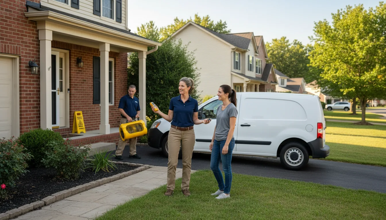 Residential water damage restoration in Conover, NC